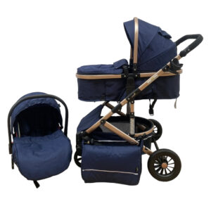 Carucior 3 in 1 LS Baby F2T Blue transformabil in sport , scoica auto , geanta și accesorii