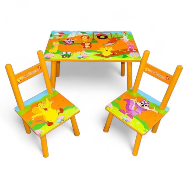 Set masuta cu 2 scaunele copii Zoo BPT37