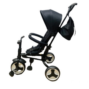 Tricicleta copii pliabila LS Spectra Black cu pozitii somn scaun rotativ