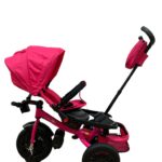 Tricicleta PRO Trike Pink, pozitii somn, roti de cauciuc