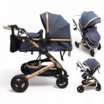 Carucior 2 in 1, Wonfuss Gold- Jeans, transformabil