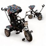 Tricicleta Copii Pozitii Somn Motostyle Happy Scaun Reversibil Roti Cauciuc 02