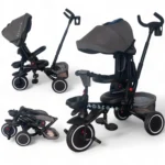 Tricicleta pliabila cu pozitie de somn si scaun rotativ Baby C. Trike Gri
