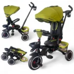 Tricicleta pliabila cu pozitie de somn si scaun rotativ Baby C. Trike Green