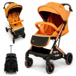 Carucior sport tip troller cadru gold Kidillo Orange BPTV3