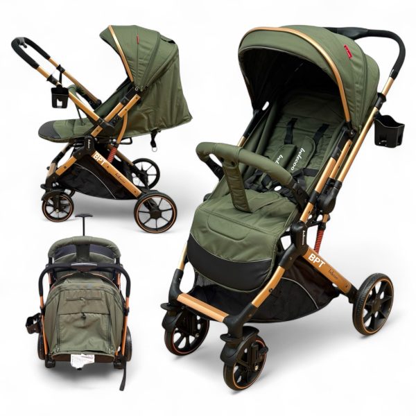 Carucior Copii Tip Troller Cu Maner Reversibil Belecoo Zipy Dark Kaky