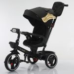 Tricicleta copii cu spatar reglabil si scaun rotativ Trike Gold Wings FNSL06