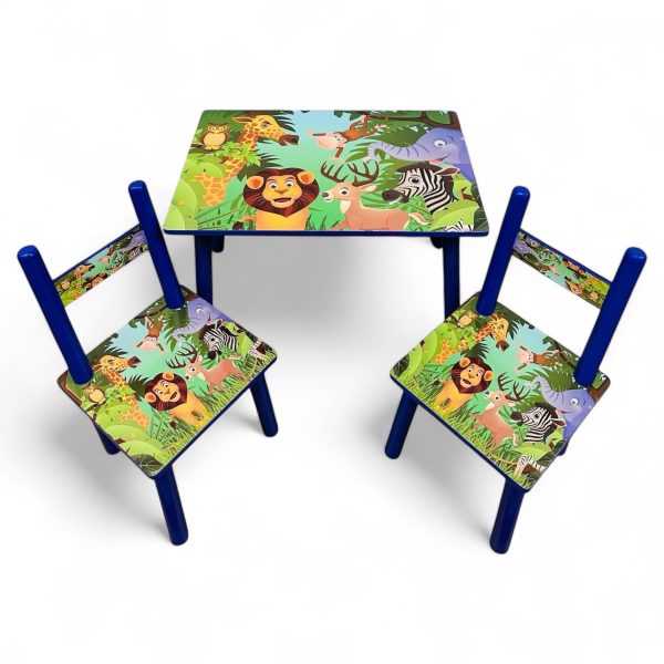 Set masuta cu 2 scaunele copii Jungle BPTW22
