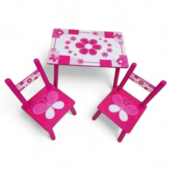 Set masuta cu 2 scaunele copii Pink BPT64
