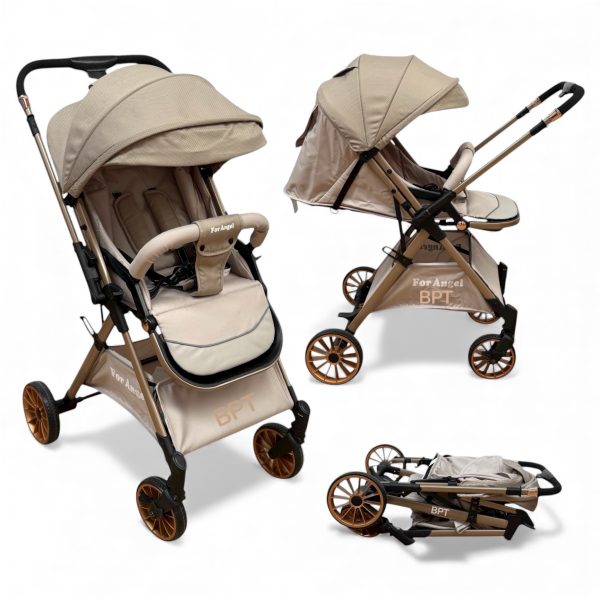 Carucior copii cu maner reversibil Angel Beige
