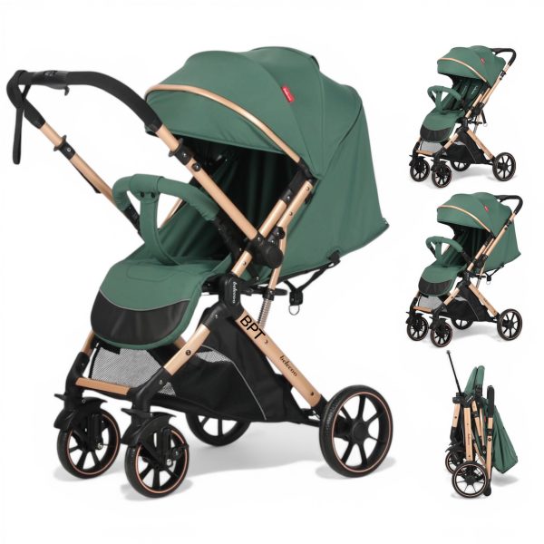 Carucior Copii Tip Troller Cu Maner Reversibil Belecoo Zipy Green NEW