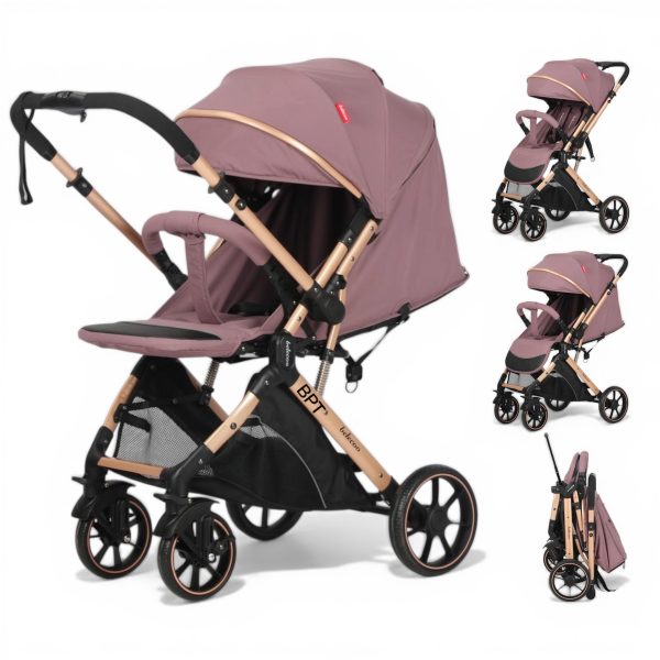 Carucior Copii Tip Troller Cu Maner Reversibil Belecoo Zipy Mauve NEW