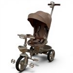 Tricicleta Copii Semipliabila Cu Pozitie De Somn Scaun Rotativ Sunete Si Lumini BPT Q620 Maron - imagine 2