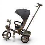 Tricicleta Copii Semipliabila Cu Pozitie De Somn Scaun Rotativ Sunete Si Lumini BPT Q620 Grey - imagine 3